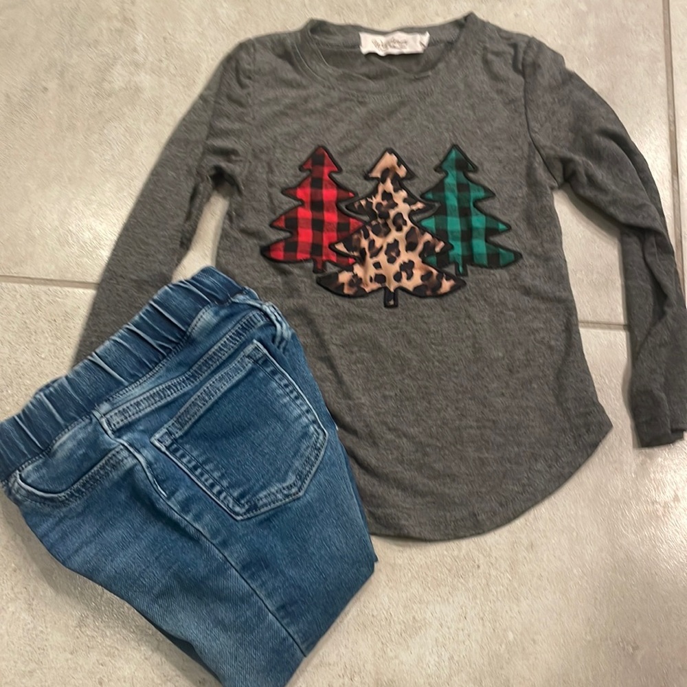 Crewcuts jeans and adorable Christmas shirt